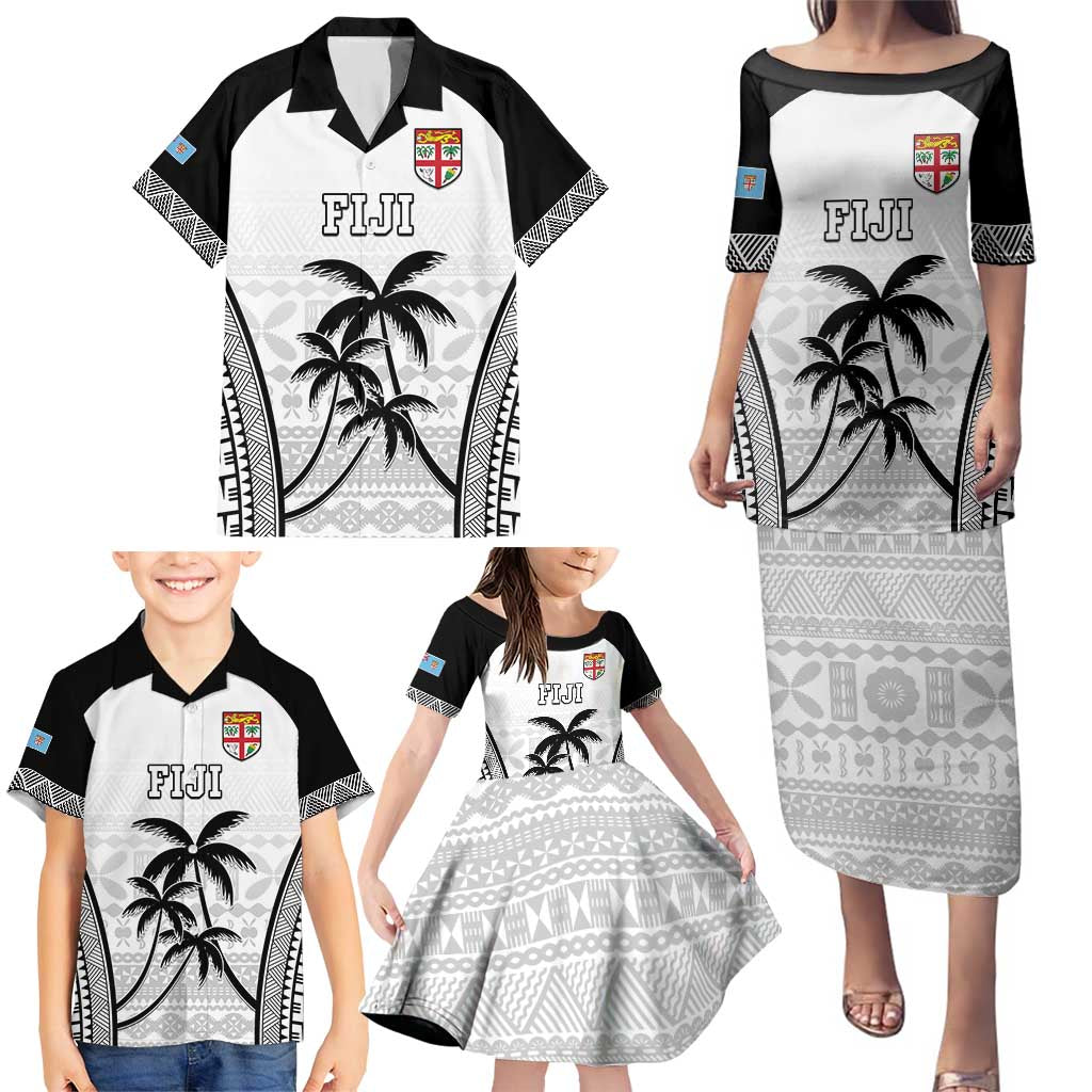 Custom Fiji Tapa Football Family Matching Puletasi and Hawaiian Shirt Sporty Style LT05 - Polynesian Pride