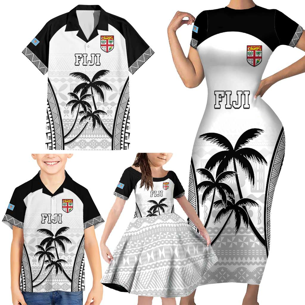 Custom Fiji Tapa Football Family Matching Short Sleeve Bodycon Dress and Hawaiian Shirt Sporty Style LT05 - Polynesian Pride