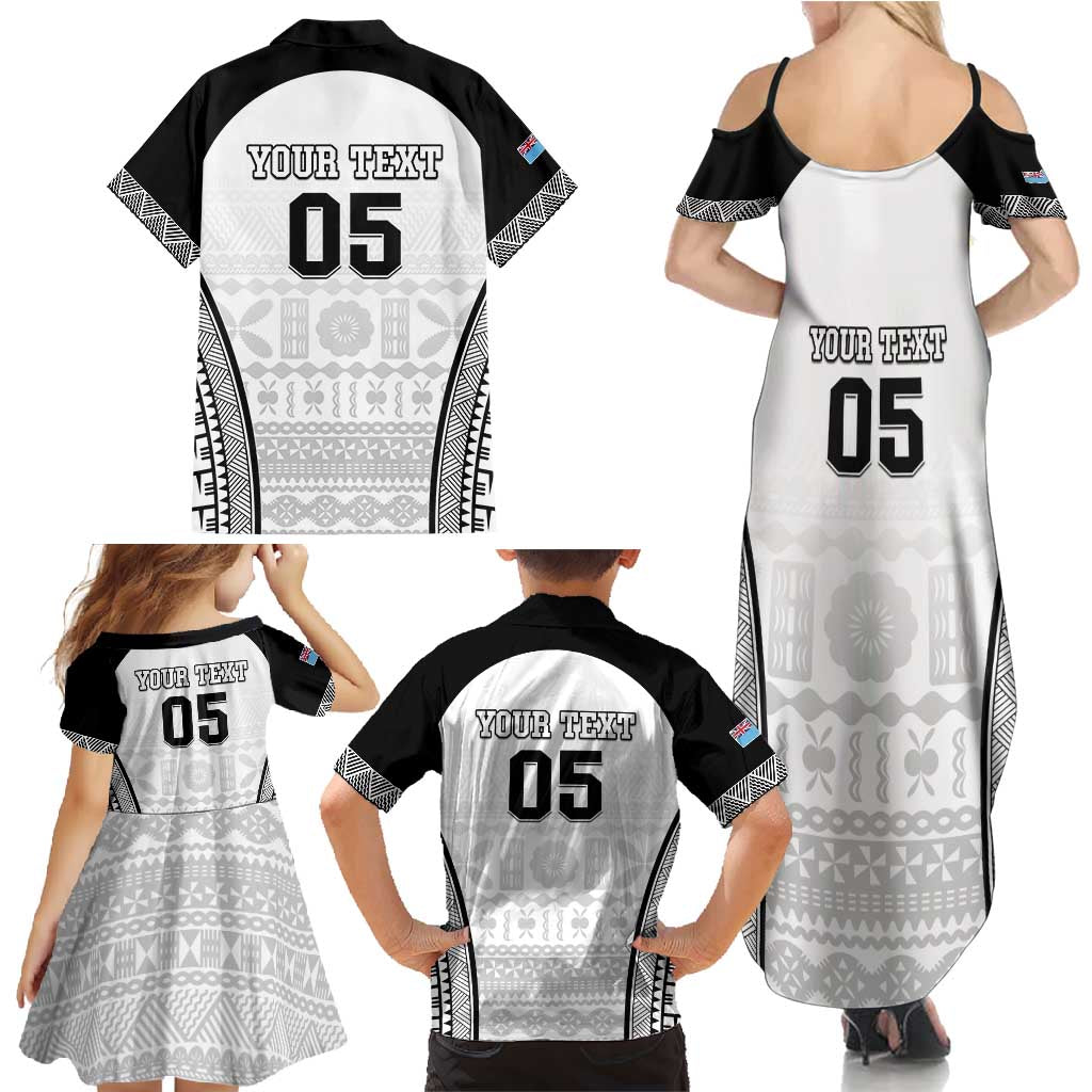 Custom Fiji Tapa Football Family Matching Summer Maxi Dress and Hawaiian Shirt Sporty Style LT05 - Polynesian Pride