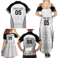 Custom Fiji Tapa Football Family Matching Summer Maxi Dress and Hawaiian Shirt Sporty Style LT05 - Polynesian Pride