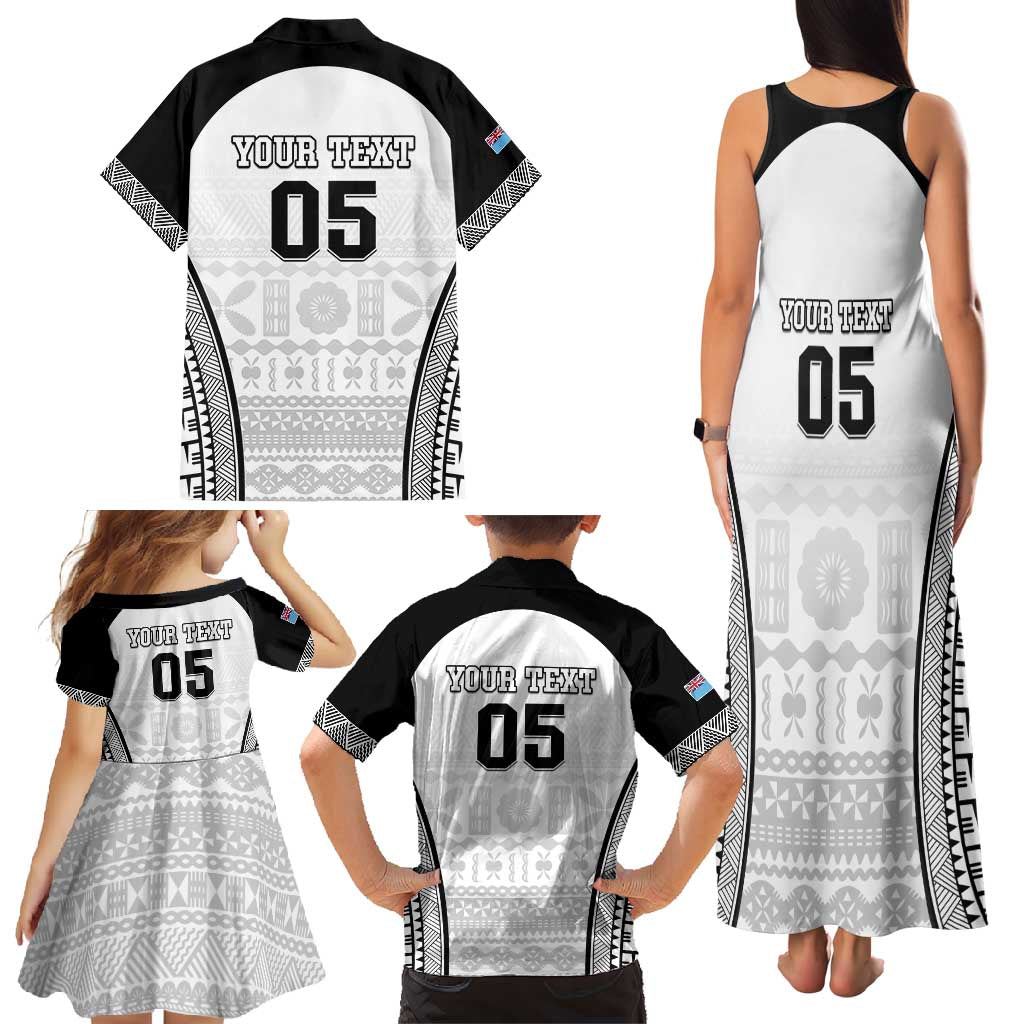 Custom Fiji Tapa Football Family Matching Tank Maxi Dress and Hawaiian Shirt Sporty Style LT05 - Polynesian Pride