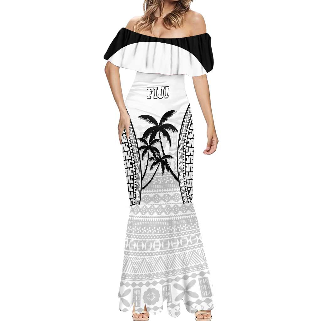 Custom Fiji Tapa Football Mermaid Dress Sporty Style LT05 - Polynesian Pride