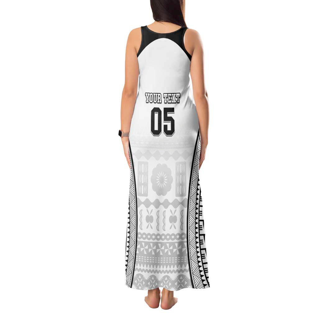 Custom Fiji Tapa Football Tank Maxi Dress Sporty Style LT05 - Polynesian Pride