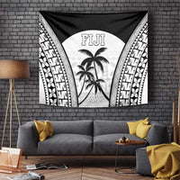 Fiji Tapa Football Tapestry Sporty Style LT05 White - Polynesian Pride
