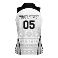 Custom Fiji Tapa Football Women Sleeveless Polo Shirt Sporty Style LT05 - Polynesian Pride