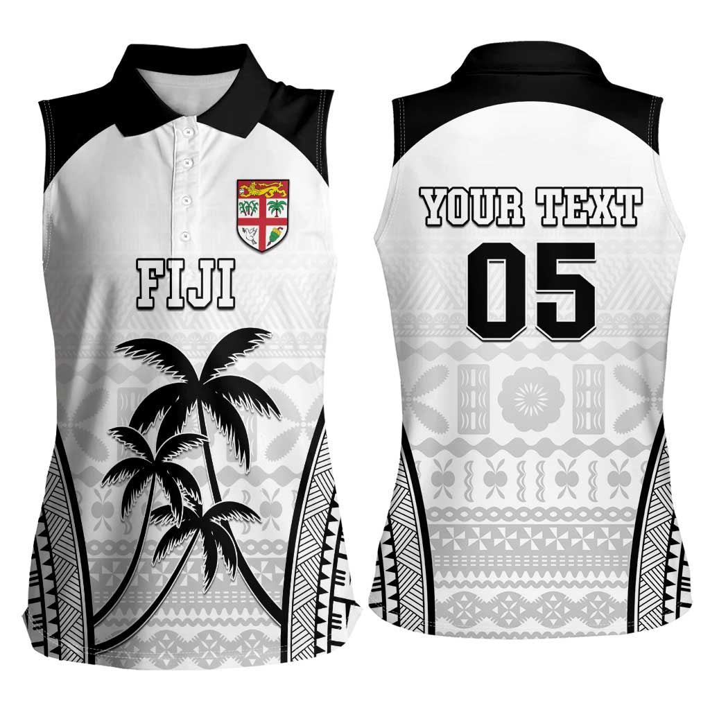 Custom Fiji Tapa Football Women Sleeveless Polo Shirt Sporty Style LT05 - Polynesian Pride