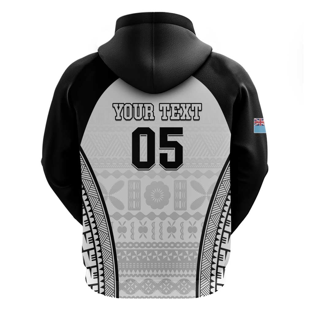 Custom Fiji Tapa Football Zip Hoodie Sporty Style LT05 - Polynesian Pride