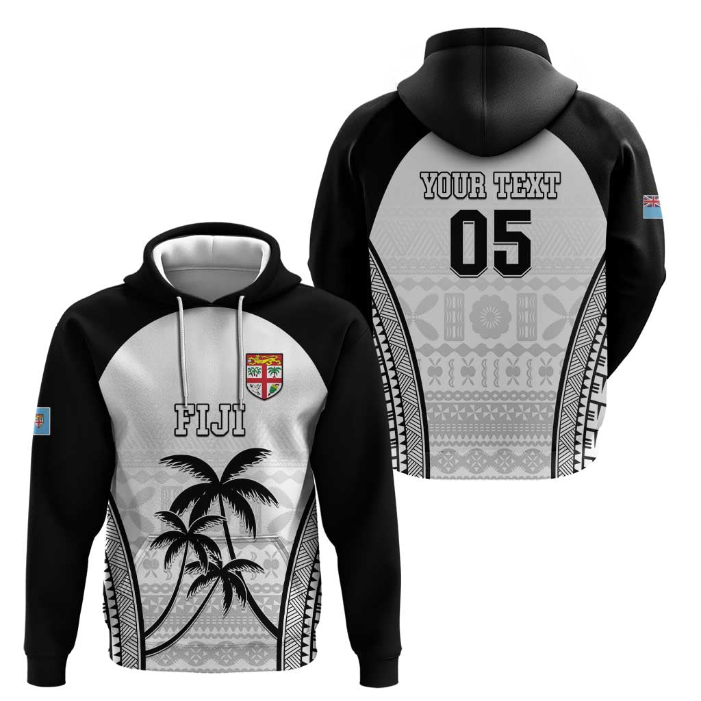 Custom Fiji Tapa Football Zip Hoodie Sporty Style LT05 - Polynesian Pride