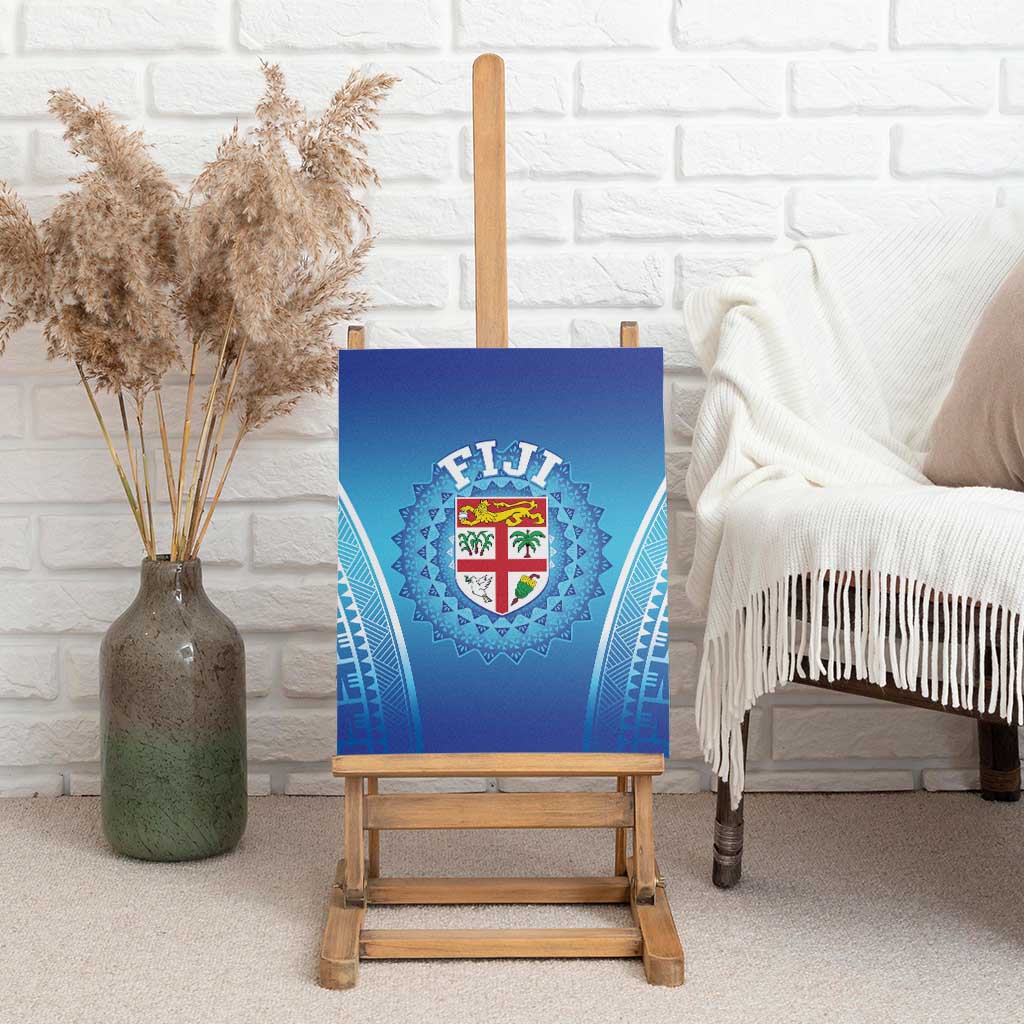 Fiji Football Canvas Wall Art Fijian Tapa Pattern LT05 - Polynesian Pride