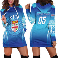Custom Fiji Football Hoodie Dress Fijian Tapa Pattern LT05 - Polynesian Pride