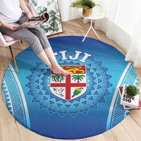 Fiji Football Round Carpet Fijian Tapa Pattern LT05 - Polynesian Pride