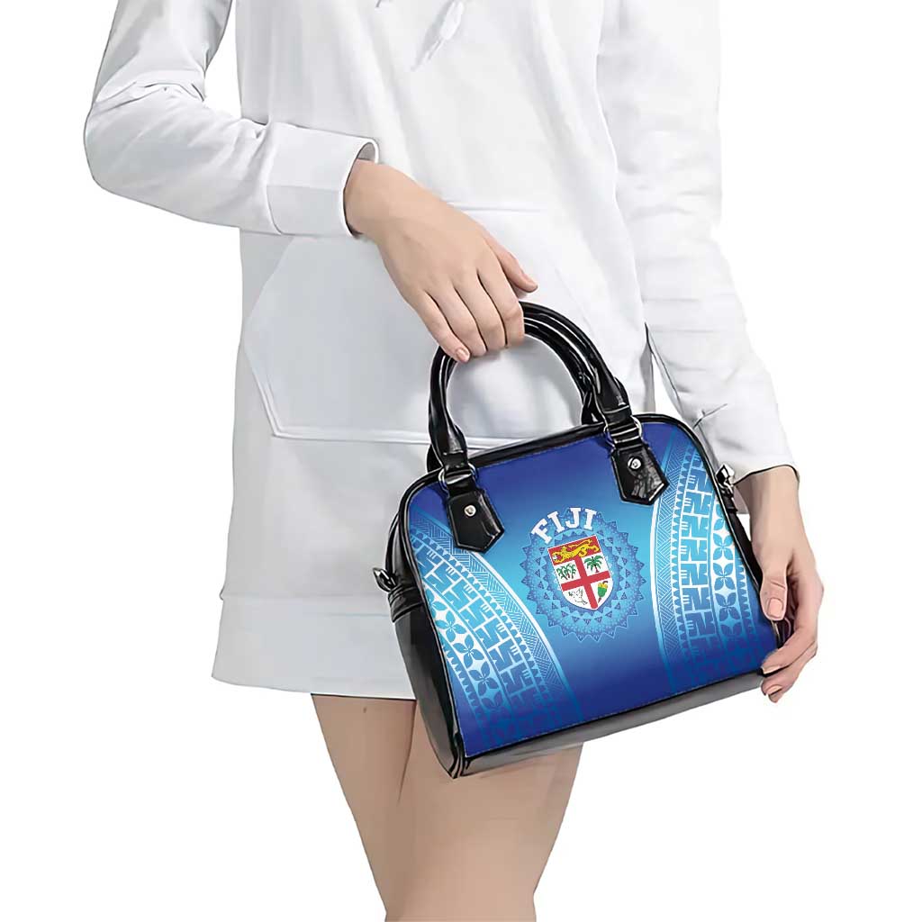 Fiji Football Shoulder Handbag Fijian Tapa Pattern