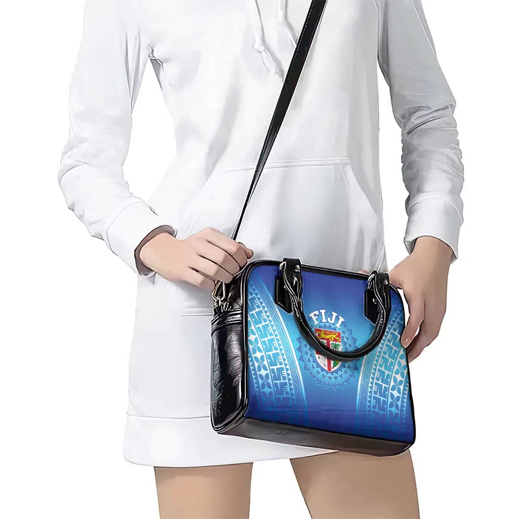 Fiji Football Shoulder Handbag Fijian Tapa Pattern