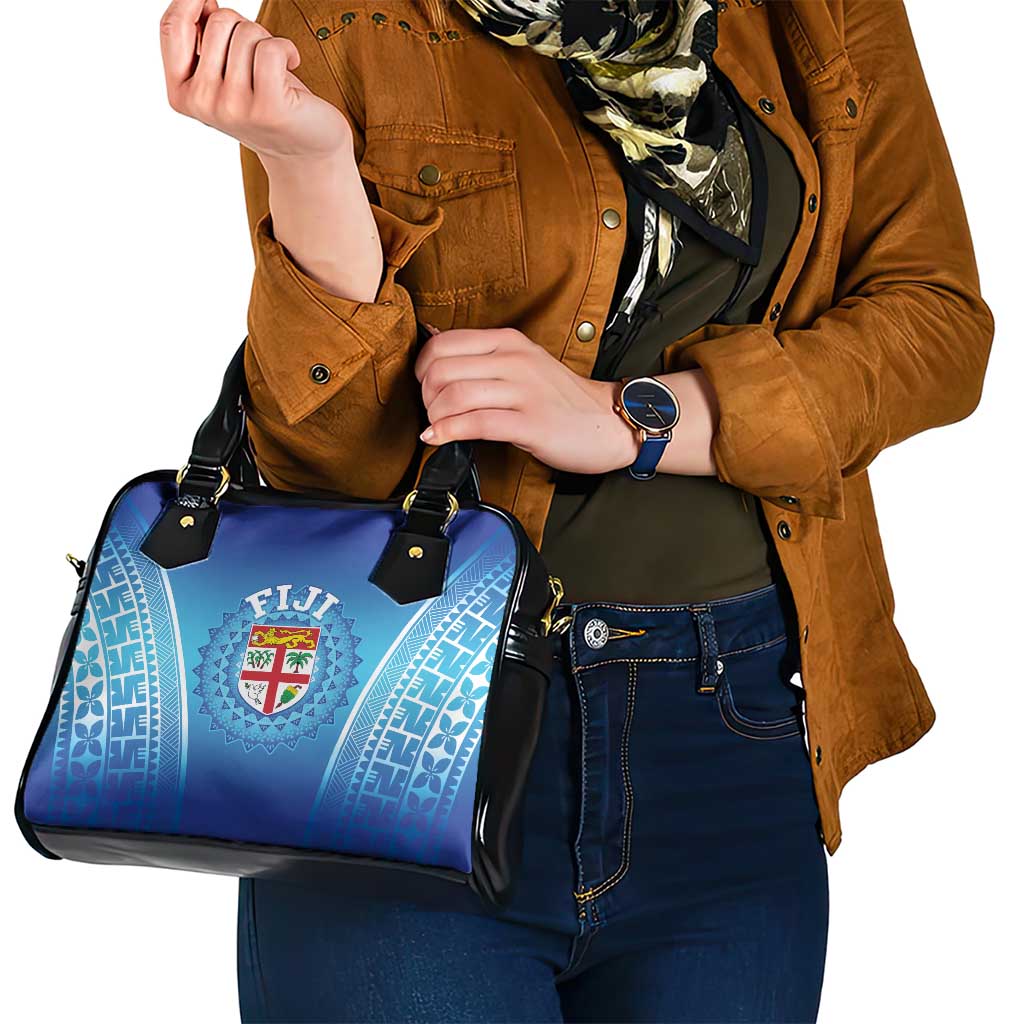 Fiji Football Shoulder Handbag Fijian Tapa Pattern