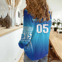 Custom Fiji Football Women Casual Shirt Fijian Tapa Pattern LT05 - Polynesian Pride