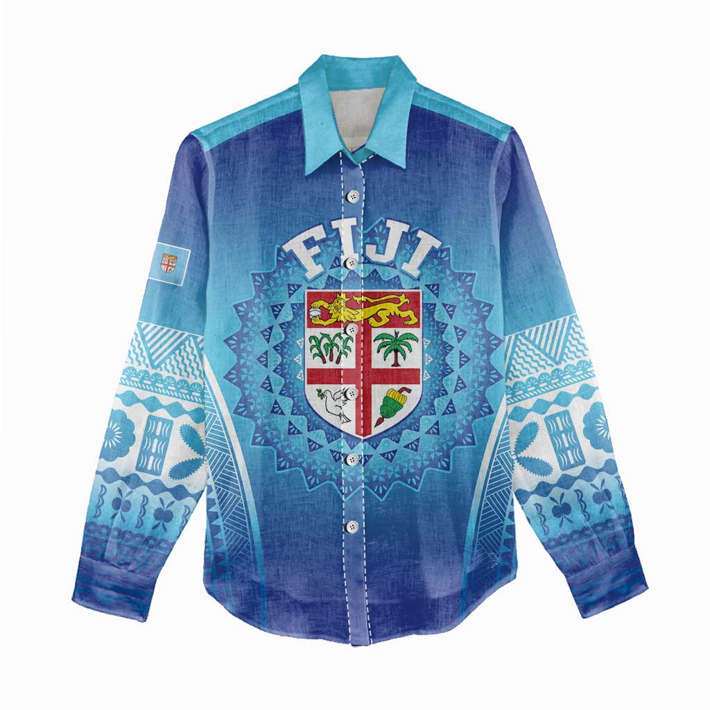 Custom Fiji Football Women Casual Shirt Fijian Tapa Pattern LT05 - Polynesian Pride