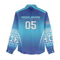 Custom Fiji Football Women Casual Shirt Fijian Tapa Pattern LT05 - Polynesian Pride