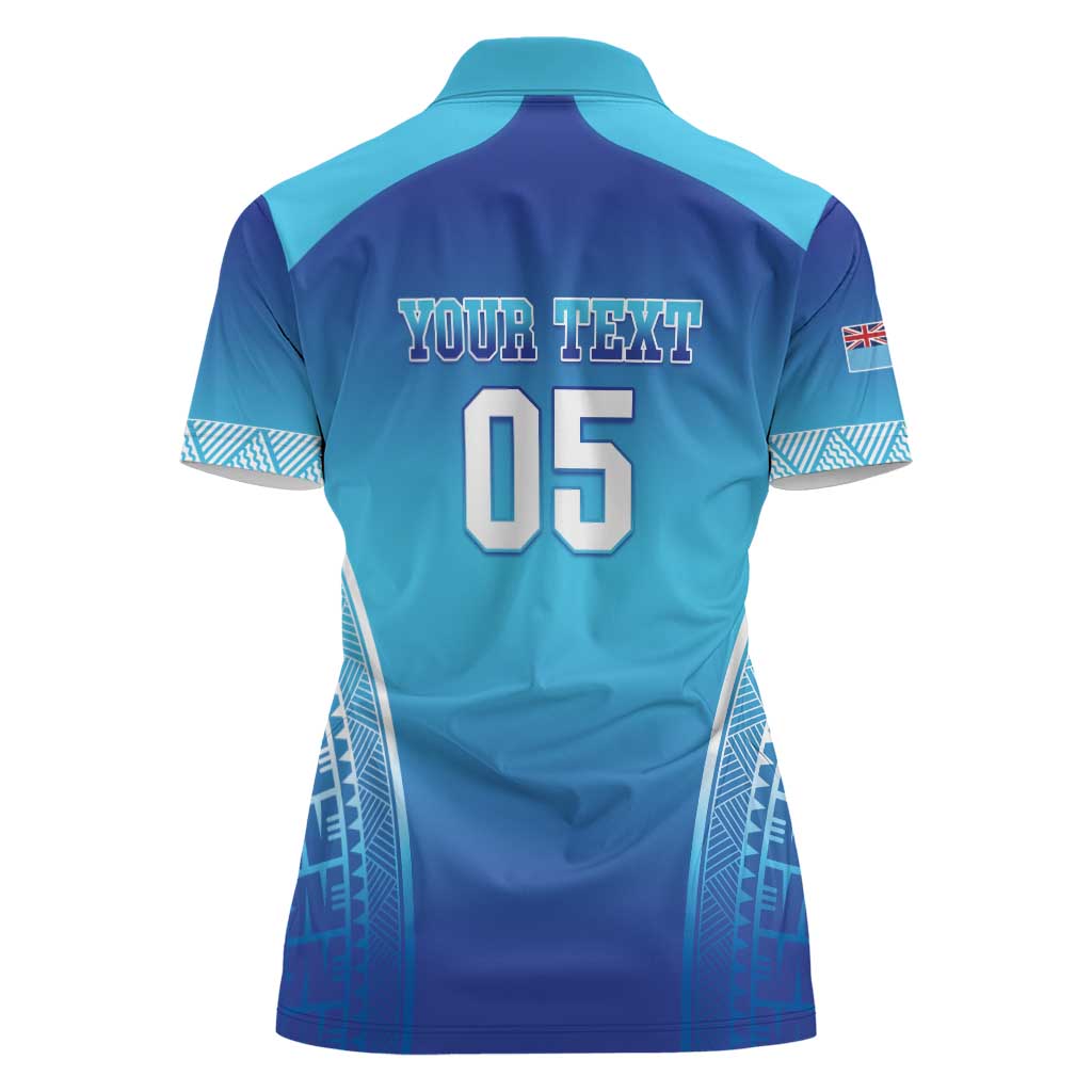 Custom Fiji Football Women Polo Shirt Fijian Tapa Pattern LT05 - Polynesian Pride