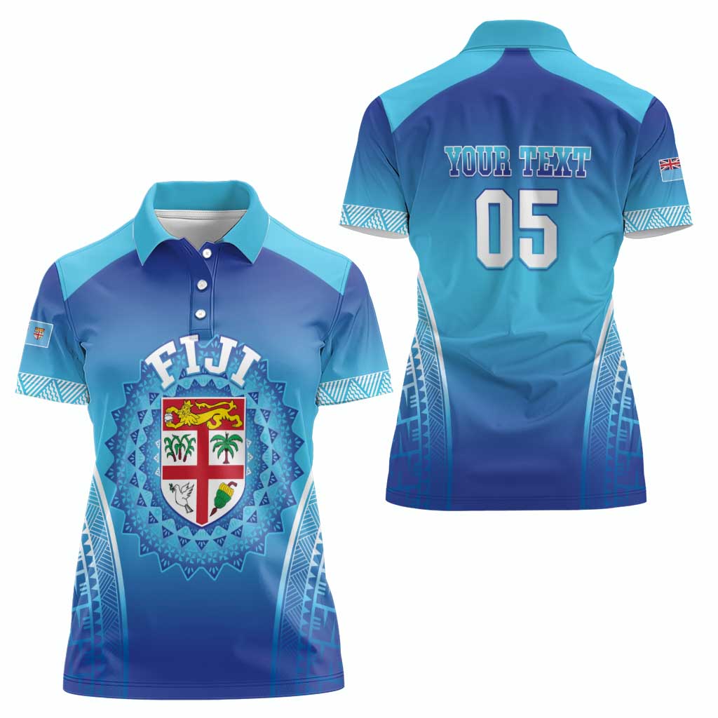 Custom Fiji Football Women Polo Shirt Fijian Tapa Pattern LT05 - Polynesian Pride