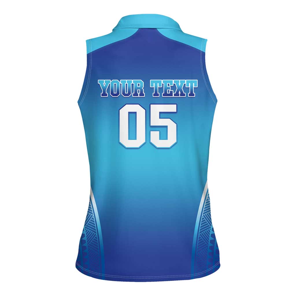 Custom Fiji Football Women Sleeveless Polo Shirt Fijian Tapa Pattern LT05 - Polynesian Pride