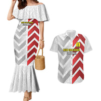 Custom New Caledonia Football Couples Matching Mermaid Dress and Hawaiian Shirt Unique Style LT05 Red - Polynesian Pride