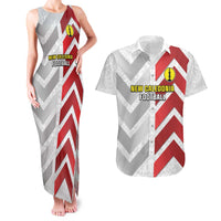 Custom New Caledonia Football Couples Matching Tank Maxi Dress and Hawaiian Shirt Unique Style LT05 Red - Polynesian Pride