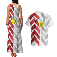 Custom New Caledonia Football Couples Matching Tank Maxi Dress and Hawaiian Shirt Unique Style LT05 - Polynesian Pride