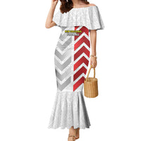 Custom New Caledonia Football Family Matching Mermaid Dress and Hawaiian Shirt Unique Style LT05 Mom's Dress Red - Polynesian Pride