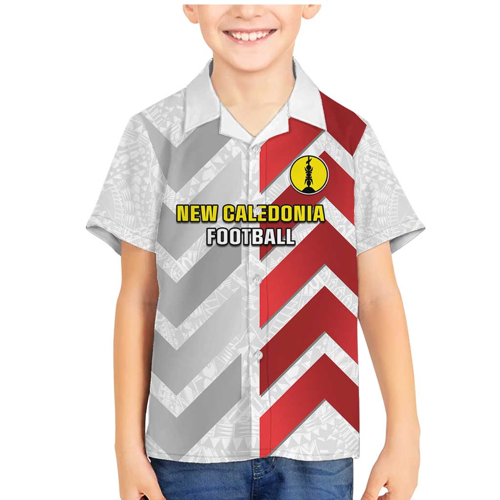 Custom New Caledonia Football Family Matching Mermaid Dress and Hawaiian Shirt Unique Style LT05 Son's Shirt Red - Polynesian Pride
