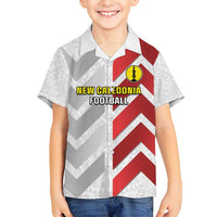 Custom New Caledonia Football Family Matching Off Shoulder Short Dress and Hawaiian Shirt Unique Style LT05 Son's Shirt Red - Polynesian Pride