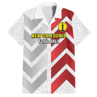 Custom New Caledonia Football Family Matching Puletasi and Hawaiian Shirt Unique Style LT05 Dad's Shirt - Short Sleeve Red - Polynesian Pride