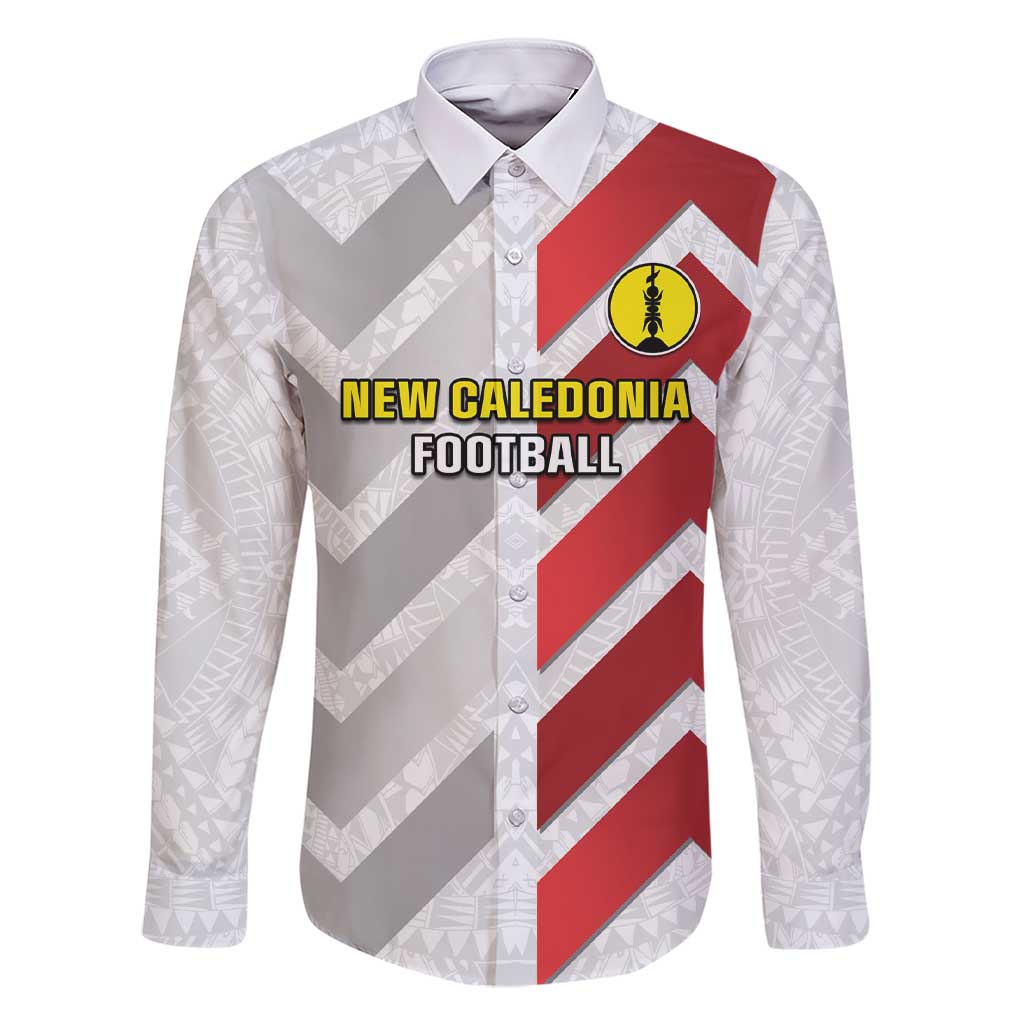 Custom New Caledonia Football Family Matching Short Sleeve Bodycon Dress and Hawaiian Shirt Unique Style LT05 Dad's Shirt - Long Sleeve Red - Polynesian Pride