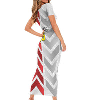 Custom New Caledonia Football Family Matching Short Sleeve Bodycon Dress and Hawaiian Shirt Unique Style LT05 - Polynesian Pride