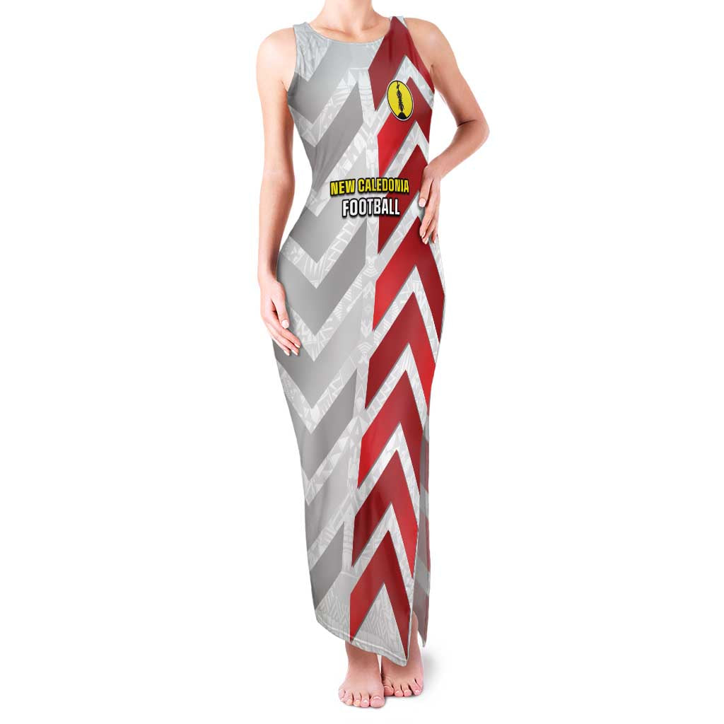 Custom New Caledonia Football Family Matching Tank Maxi Dress and Hawaiian Shirt Unique Style LT05 Mom's Dress Red - Polynesian Pride