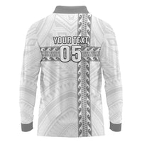 Custom New Caledonia Football Long Sleeve Polo Shirt Go The Kagus