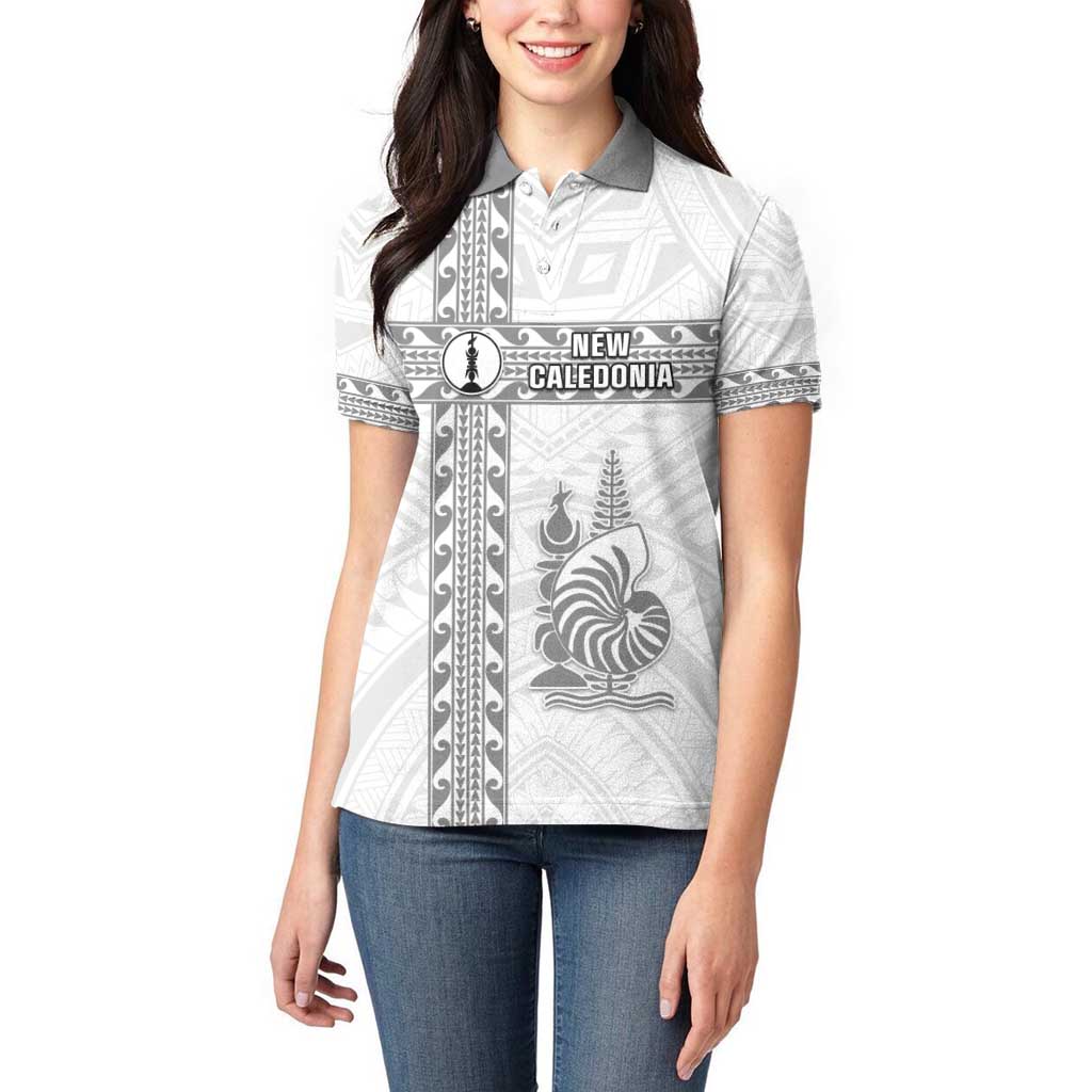 Custom New Caledonia Football Women Polo Shirt Go The Kagus LT05 - Polynesian Pride