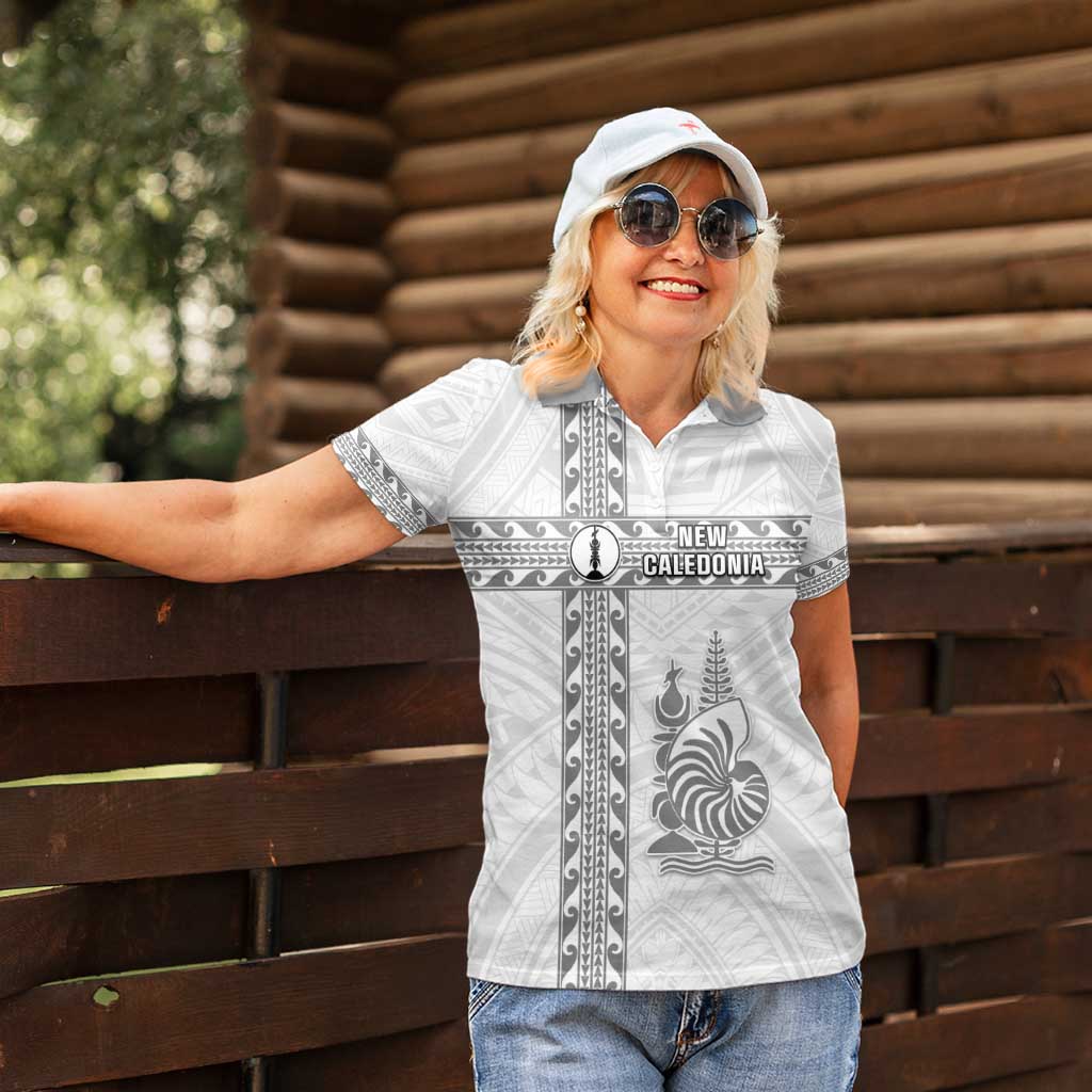 Custom New Caledonia Football Women Polo Shirt Go The Kagus LT05 - Polynesian Pride