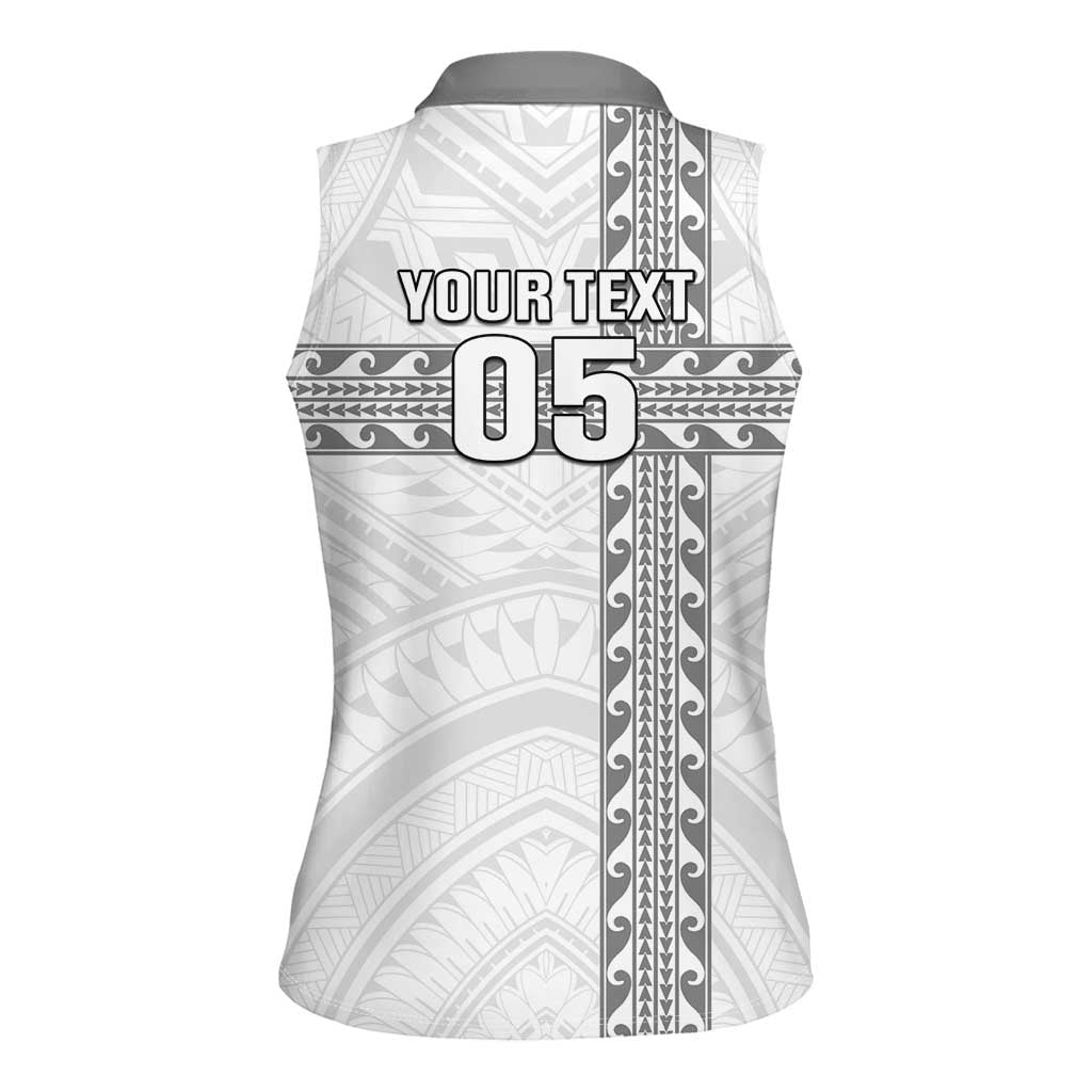 Custom New Caledonia Football Women Sleeveless Polo Shirt Go The Kagus LT05 - Polynesian Pride