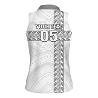 Custom New Caledonia Football Women Sleeveless Polo Shirt Go The Kagus LT05 - Polynesian Pride