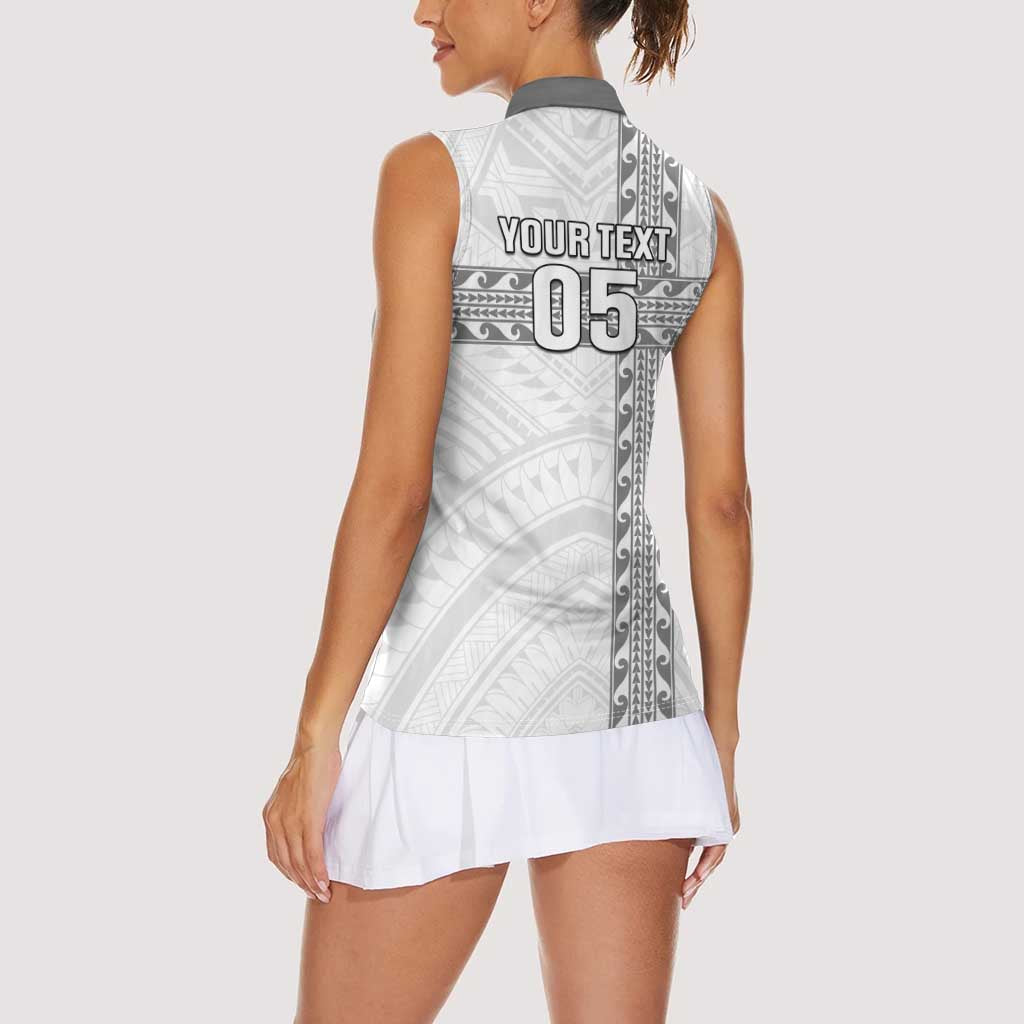 Custom New Caledonia Football Women Sleeveless Polo Shirt Go The Kagus LT05 - Polynesian Pride