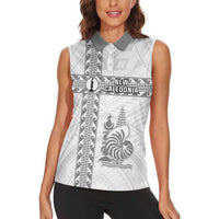 Custom New Caledonia Football Women Sleeveless Polo Shirt Go The Kagus LT05 - Polynesian Pride