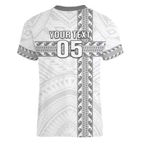 Custom New Caledonia Football Women V-Neck T-Shirt Go The Kagus LT05 - Polynesian Pride