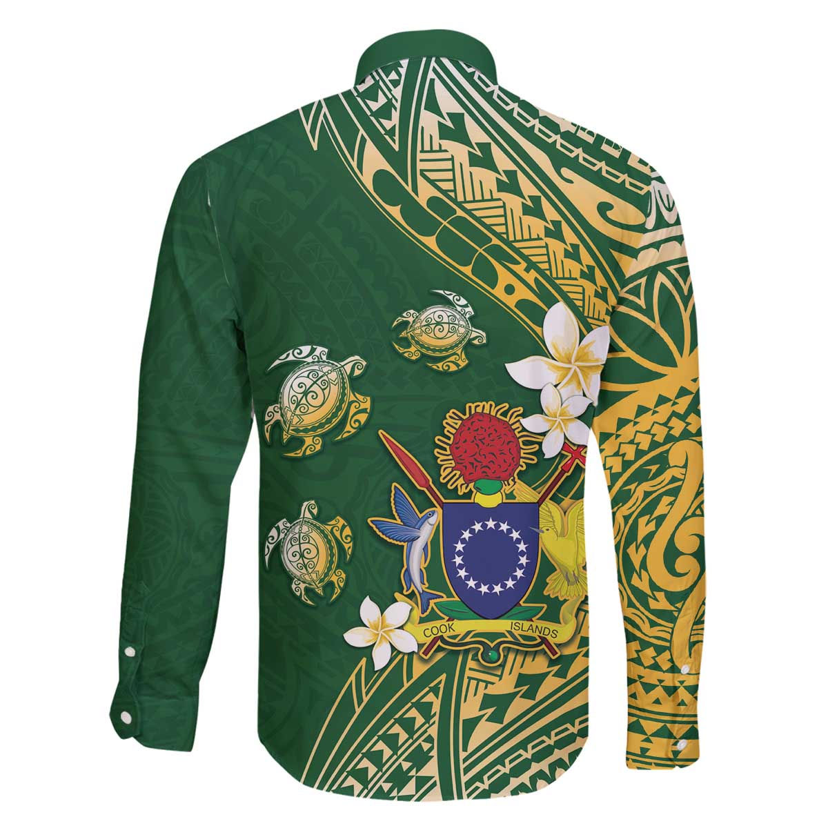 Cook Islands 15 Finest Family Matching Off The Shoulder Long Sleeve Dress and Hawaiian Shirt Plumeria Polynesian Turtle LT05 - Polynesian Pride