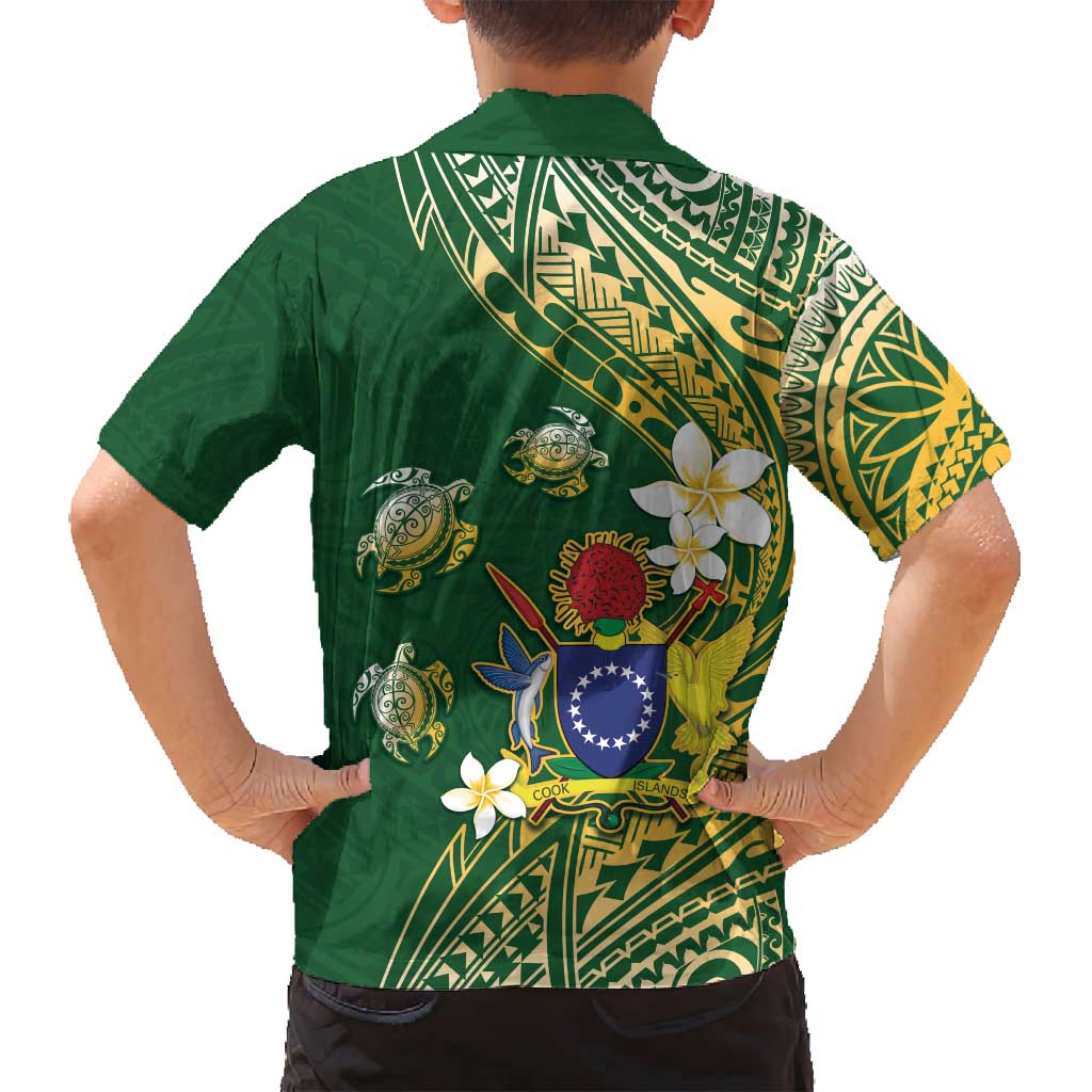 Cook Islands 15 Finest Family Matching Summer Maxi Dress and Hawaiian Shirt Plumeria Polynesian Turtle LT05 - Polynesian Pride