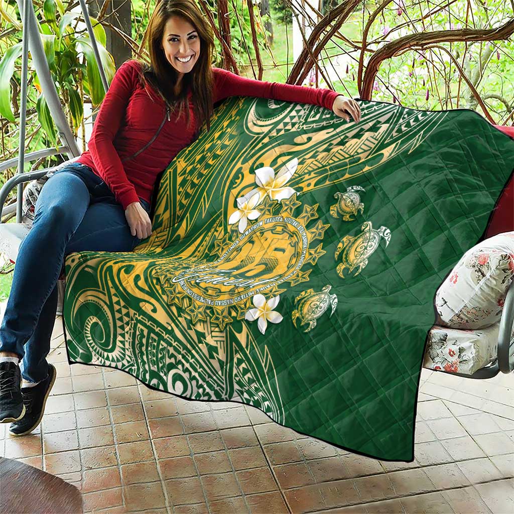 Cook Islands 15 Finest Quilt Plumeria Polynesian Turtle