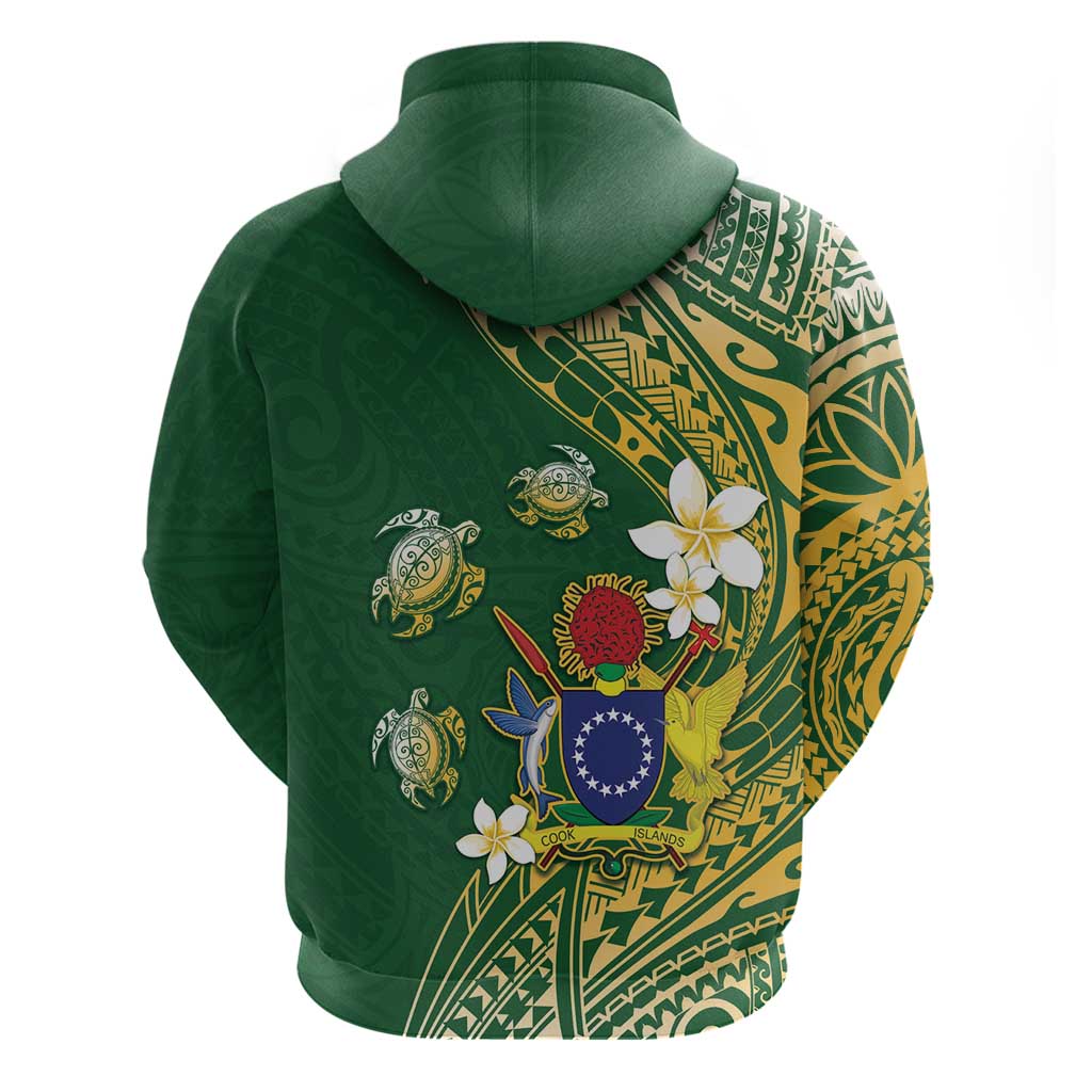 Cook Islands 15 Finest Zip Hoodie Plumeria Polynesian Turtle LT05 - Polynesian Pride