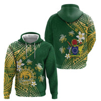 Cook Islands 15 Finest Zip Hoodie Plumeria Polynesian Turtle LT05 - Polynesian Pride