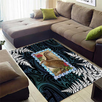 New Zealand Weka Area Rug Maori Hen Koru Pattern - Polynesian Pride
