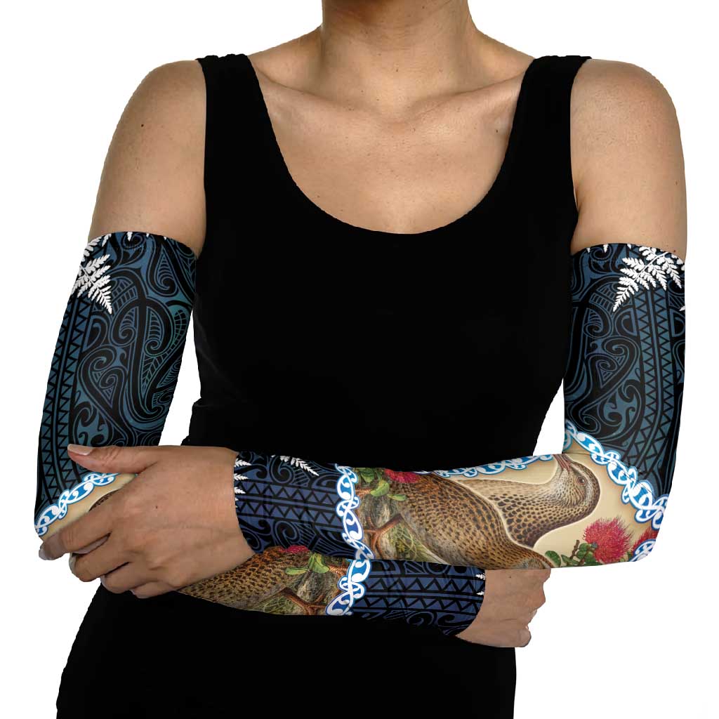 New Zealand Weka Arm Sleeves Maori Hen Koru Pattern - Polynesian Pride