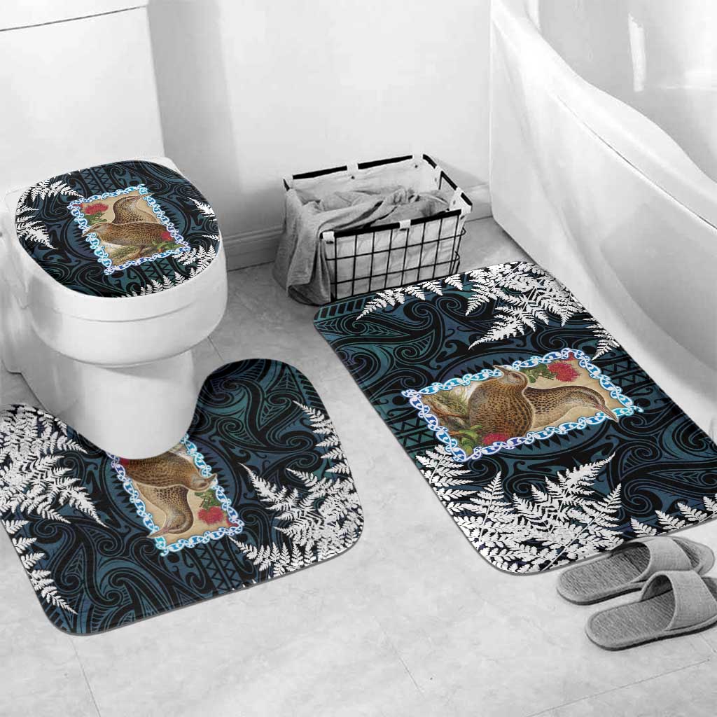 New Zealand Weka Bathroom Set Maori Hen Koru Pattern - Polynesian Pride